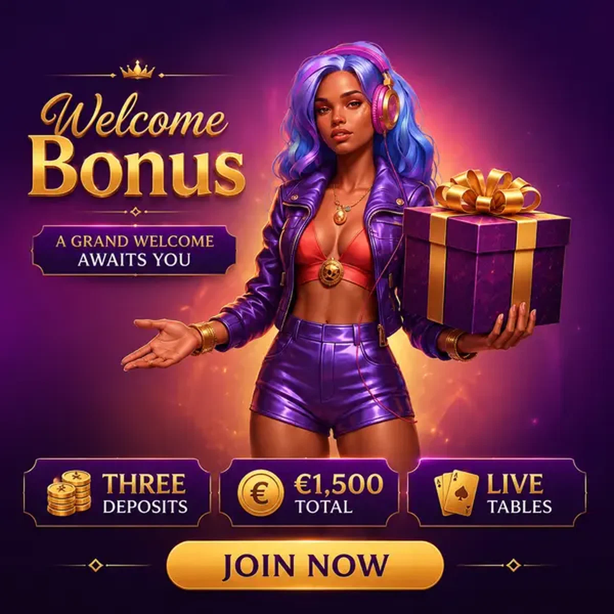 The Beatkeeper che tiene il regalo del bonus di benvenuto ai tavoli live del Welcome Bonus on Live Tables